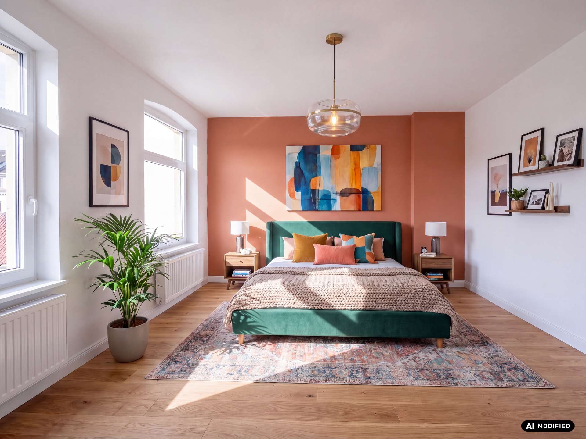 Schlafzimmer mit Einrichtung